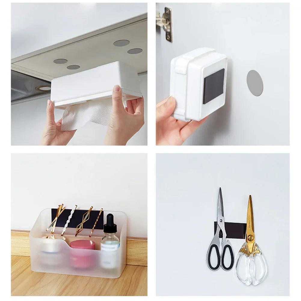 1 Set Magnetic Remote Control Holder Storage Small Object Anti-Lost Wall Mount Magnet Hooks Storage Holder Home Decor Organizer