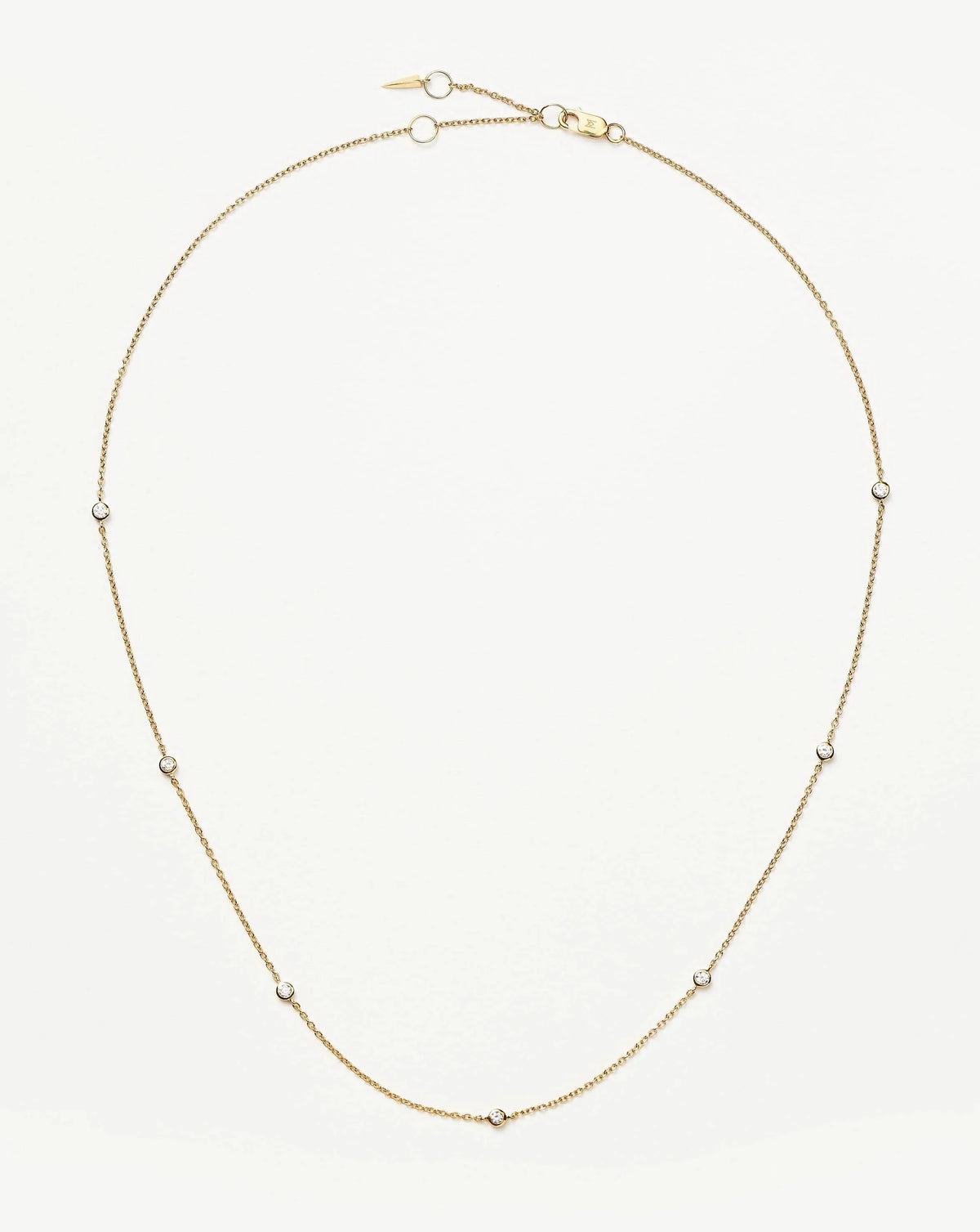 Solid Gold Floating Diamond Necklace | 14ct Solid Gold